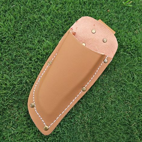 1 Pc Étui à Sécateurs de Jardinage en Cuir de Vache Outil de Protection pour Cisaille et Ciseaux (Marron) (1/4)