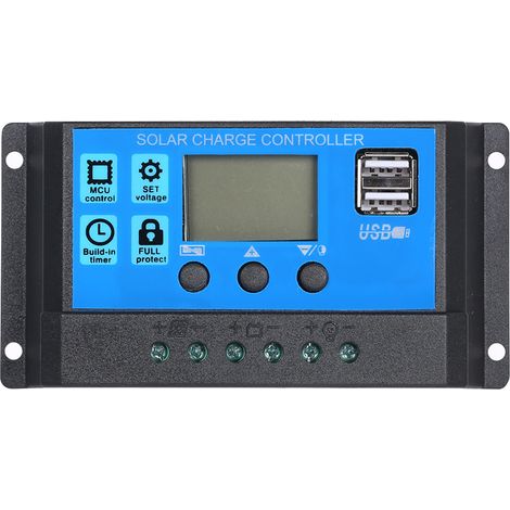 100A 12V / 24V Solar-Laderegler mit PWM-Intelligentregler und USB 5V 2,5A (1/5)