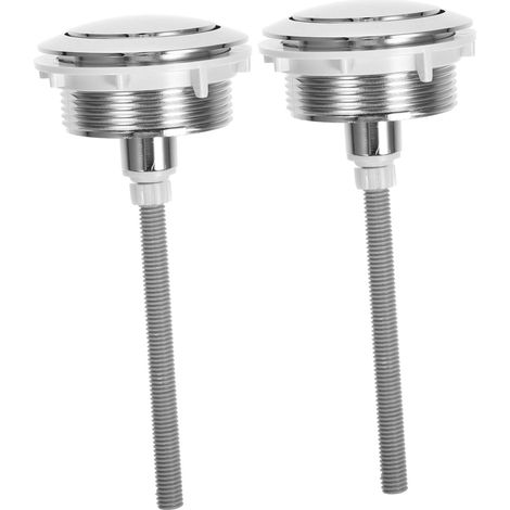 Bouton-poussoir Simple pour Réservoir de Toilettes Rond, Lot de 2 (1/5)