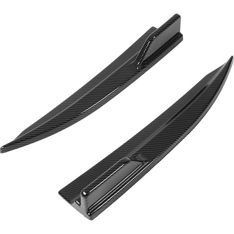 Kit de 2 ailerons de pare-chocs arrière style fibre de carbone, noir brillant, pour BMW Série 3 G20 M Sport (2019-2022). (1/5)