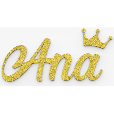 Plaque de porte prénom à personnaliser couleur or à paillettes - Décoration porte de chambre, anniversaire, naissance - 1 à 3 lettres (1/5)