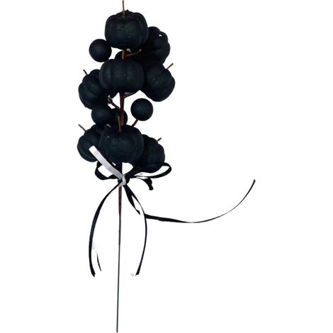 (8 Stück pro Packung) Halloween-Kürbisdekoration: Blütenzweige aus Schaumstoff, 22 cm lang, C-förmig (1/5)