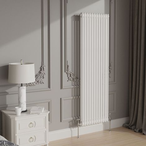 Traditional Cast Iron Style Radiator 1800x560mm Vertical 2 Column White (1/3)