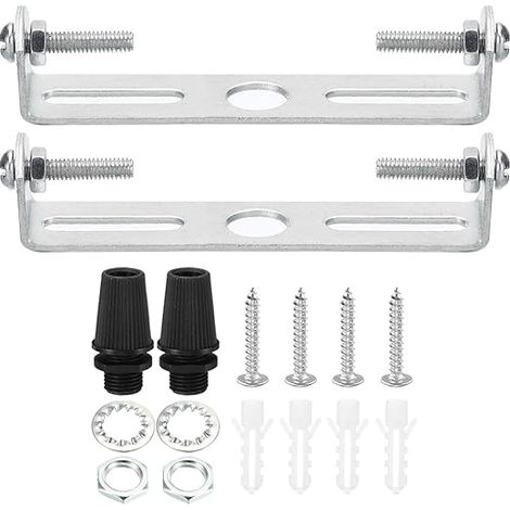 80mm Support de Fixation Plafonnier Lumière Luminaire Montage Support Plaque Acier Barre Transversale suspensions Mur Lumière Vis Rondelle Écrou (1/5)
