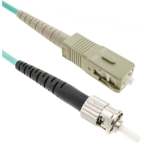 BeMatik - Câble optique OM4 multimode MMF simplex 50µm/125µm ST-SC 5m (1/5)