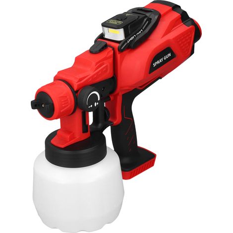 Pistolet à peinture sans fil électrique haute pression avec LED pour murs et meubles, pulvérisateur portable (1/5)