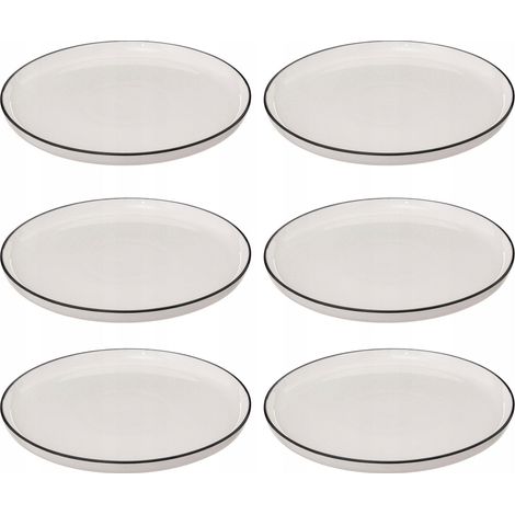 Secret-de-gourmet ALIX set de 6 platos porcelana negro 27 cm