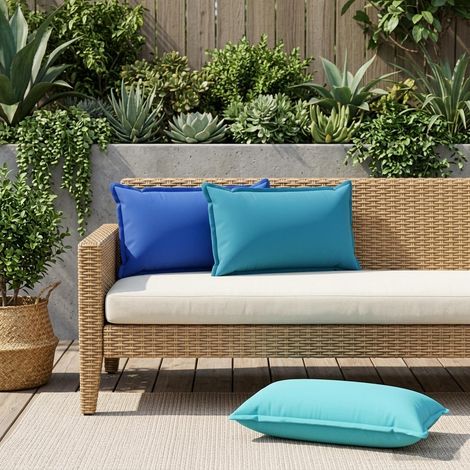 vidaXL Federa 2 pz HOUTEN Blu Reale 40 x 70 cm Poliestere