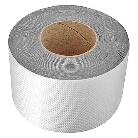 Ruban Butyle en Aluminium,Ruban Super Étanche,Caoutchouc Butyle,Ruban Adhesif Resistant a l Eau,Bande Etancheite Autocollante,Bande Etancheite Toiture,Ruban de Reparation Etanche (10cmx10m) (1/5)
