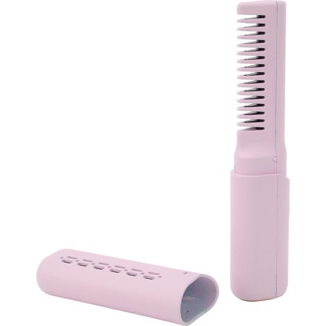Mini lisseur rechargeable, 3 températures réglables, batterie 2000 mAh, anti-brûlure, port USB-C, sans fil, pour tous types de cheveux, violet. (1/5)