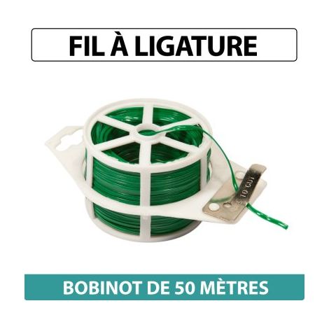 Fil à Ligature Plastifié avec Coupe Fil - Largeur 2,5mm - Longueur 50m