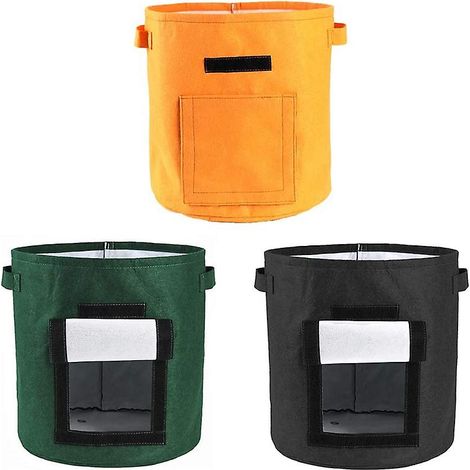 Lot de 3 sacs de culture de 15 gallons pour plants de pommes de terre, avec poignées, pour la culture de légumes. (1/5)