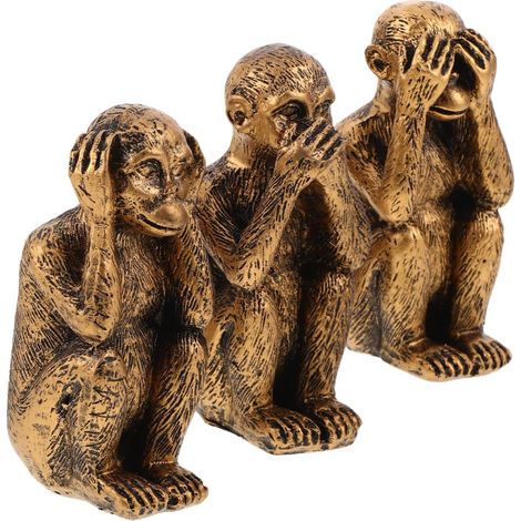 Stück kleinere Affenfiguren aus Kunstharz Detailreiche