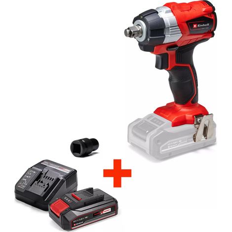 Einhell Akku-Schlagschrauber TE-CW 18 Li BL+ 1/2 Zoll Bit-Adapter & 2,5Ah Akku Starterkit (1/5)