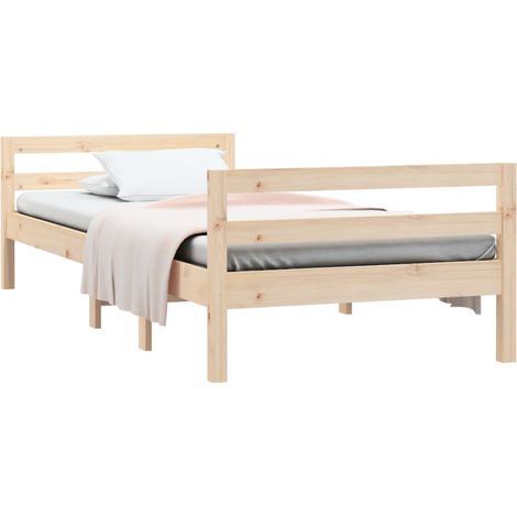 Letto senza Materasso 90x190 cm in Legno Massello di Pino vidaXL
