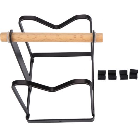 Panneau de rangement pour planches à découper, support pour couvercles de casseroles, étagère de cuisine, organiseur de cuisine, couleur café. (1/5)