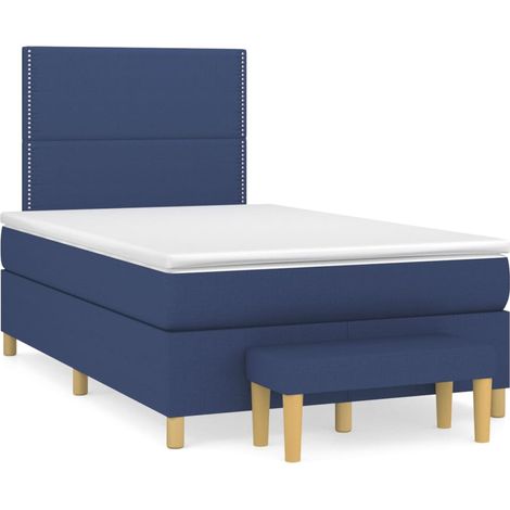 Maison Exclusive - Boxspringbett mit Matratze Blau 120x200 cm Sto