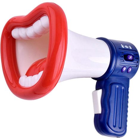 Stimmverzerrer-Spielzeug für Kinder, weiß, multifunktionales ABS-Stimmverzerrer-Horn-Spielzeug für Partys