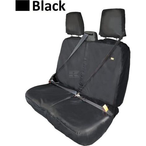 Funda de asiento furgoneta de pasajeros doble negro reposacabezas separado 5 piezas'adecuado para FordTransit 2014 HDD SC50215 (1/3)