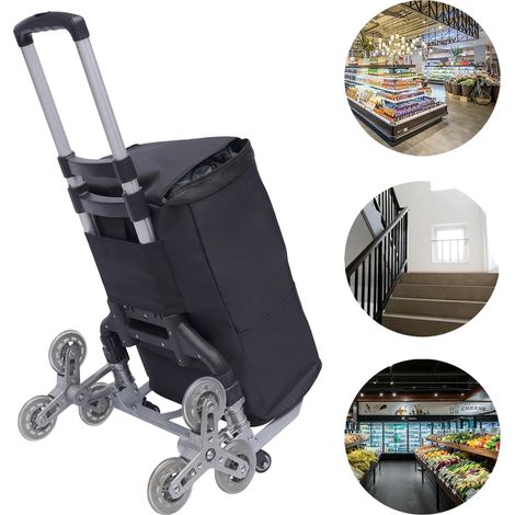 Chariot de montée d'escaliers, robuste, design pliable compact, 10 roues (1/5)