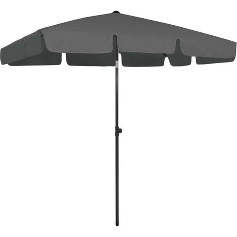 Parasol de plage anthracite 200x125 cm (1/5)