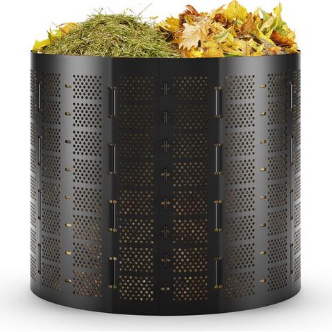 Composteur de jardin 800 L réglable noir TQ-K09105BOX (1/3)