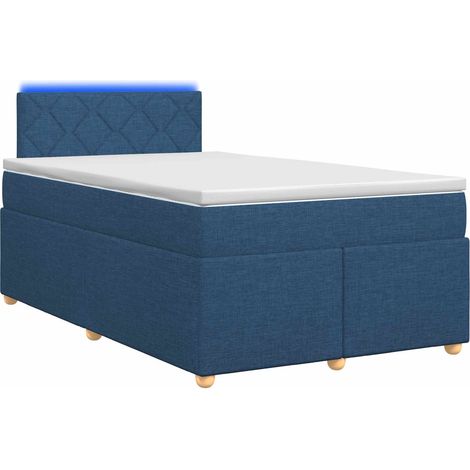 Maison Exclusive - Letto box spring con materasso Blu 120 x 200 cm Tessuto (1/5)