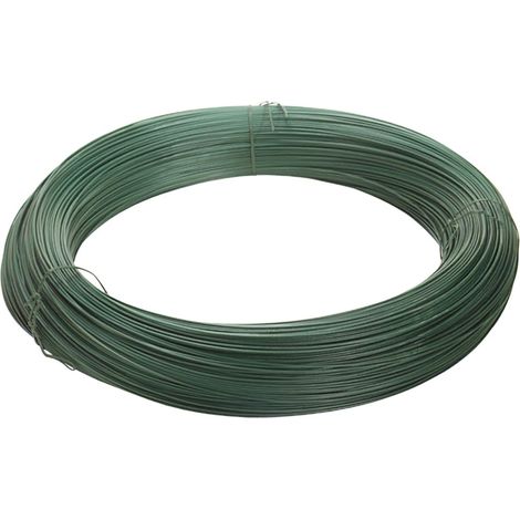 Draht mit grüner Plastikummantelung 25 kg Rolle / Nr. 17