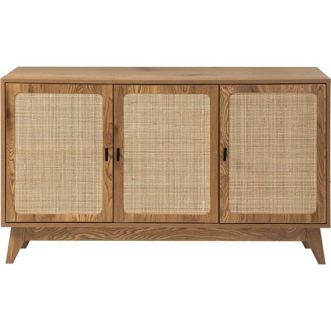 Buffet 3 ante con impagliatura in rattan naturale L120 cm - ALIA (1/5)