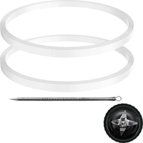 2Pcs Rubber Ring Gaskets for 700W Slim Blender and Smoothie Maker QB3001EUS QB3001UKS BL660 BL740 BL770 BL780 BL810 White O-Rings Replacement Parts (Φ8.7") (1/5)