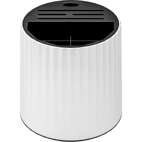Support à couteaux rotatif à 360° pour plan de travail, porte ustensiles de cuisine multifonctionnel en plastique, bloc à couteaux grande capacité (1/5)