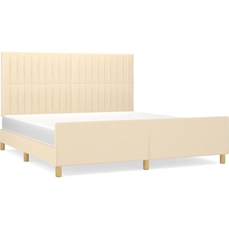 Maison Exclusive - Giroletto senza Materasso Crema 180x200 cm in Tessuto (1/5)