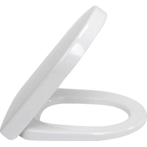 Abattants de toilette Compact, à charnières QuickRelease et SoftClosing, charnières en acier inoxydable, En Duroplast Blanc