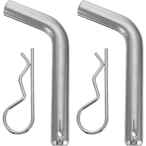 2 Sets mit 5/8-Zoll-Kupplungsbolzen, Anhängerkupplungsbolzen und -clips, Zubehör für Anhängerkupplungen – 13,5 x 6 x 1,8 cm – Silber (1/3)