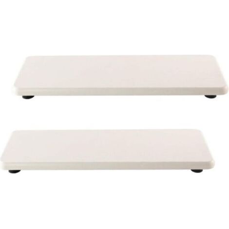 Lot de 2 plateaux absorbants en pierre, porte-savon pour évier de cuisine/salle de bain, plateau en diatomite pour flacons de savon et de cosmétiques dans les maisons modernes, 10 cm l x 22 cm L, blan
