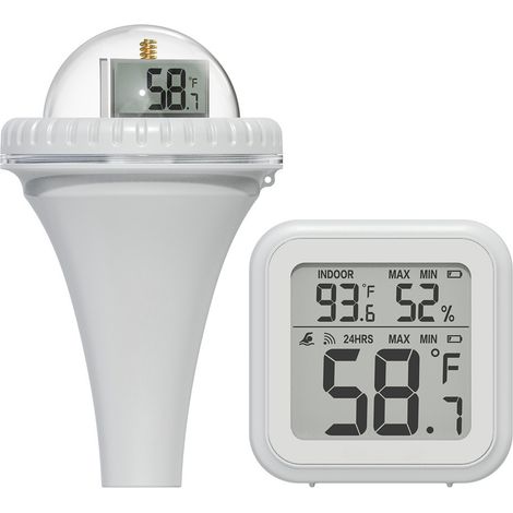 Pool Thermometer Wireless, Wireless Floating Pool Thermometer Digital WiFi Thermometer with LCD Tempertature Display for Swimming Pool (1/5)