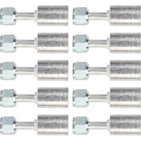 10 Stück Klimaanlagen-Schlauchverschraubungen mit R12 3/8-Zoll-Hülse 180° Aluminium für Pkw, Lkw und Nutzfahrzeuge (1/5)