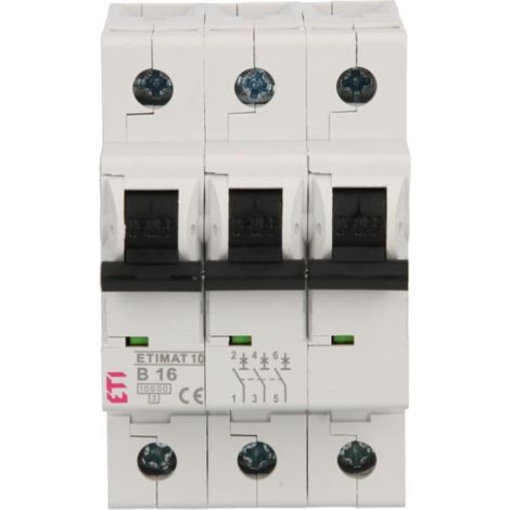 Interruptor automático 3P B 16A 10kA CA ETIMAT10 002125716