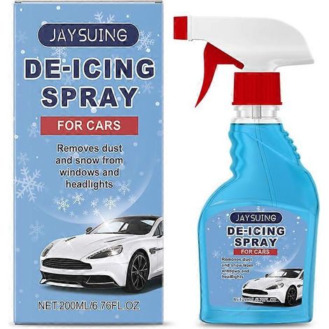 Spray dégivrant pour pare-brise de voiture, 200 ml, fait fondre instantanément la glace. Nettoyant pour vitres de voiture. (1/5)