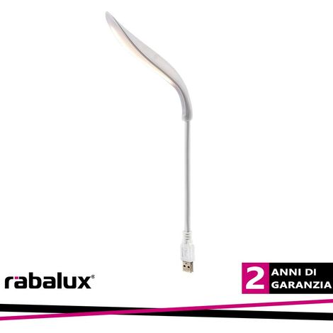 Rabalux Tafi lampada USB flessibile bianca LED 2W 4000K