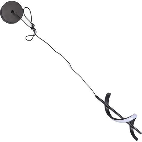 Lampe LED suspendue en spirale noire, sans reflets, Protection des yeux, luminaire décoratif d'intérieur, idéal pour un salon, un café ou une famille, 85 à 265V, chaud (1/5)