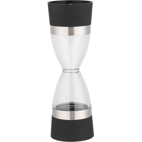 1 Moulin à sel et poivre, rotor céramique réglable, corps plastique noir transparent, pour cuisine (1/5)