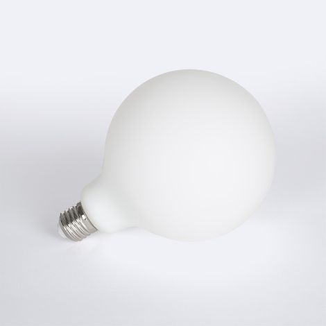 Lampadina Filamento LED E27 12W 1440lm G125 Vetro Opale 2800K Bianco Caldo (1/2)