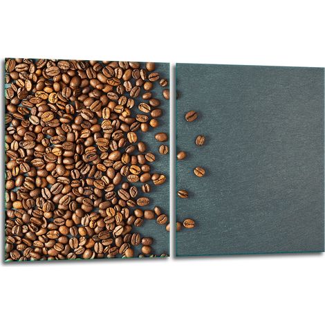 2x PLAQUES DE PROTECTION EN VERRE POUR CUISINIÈRE 40x52 CAFÉ (1/5)