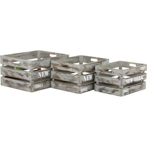 JACE - set di 3 cassette in legno