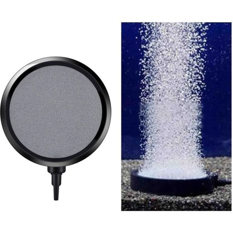 Diffuseur d'air pour aquarium Disque à bulles en pierre 10,7 cm Décoration hydroponique pour bassin à kois et bac à poissons (1/5)