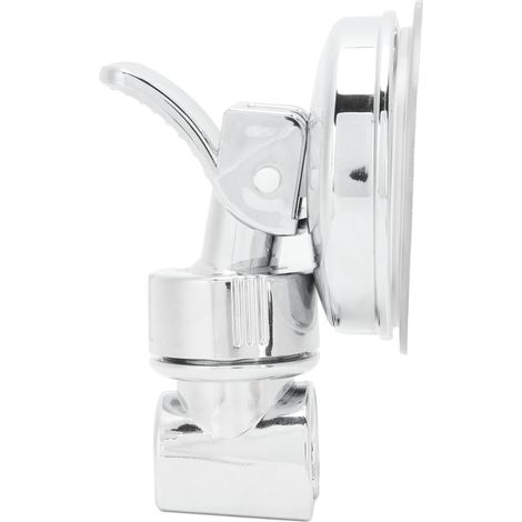 Support de pommeau de douche ajustable à ventouse chromé pour salle de bains (1/5)
