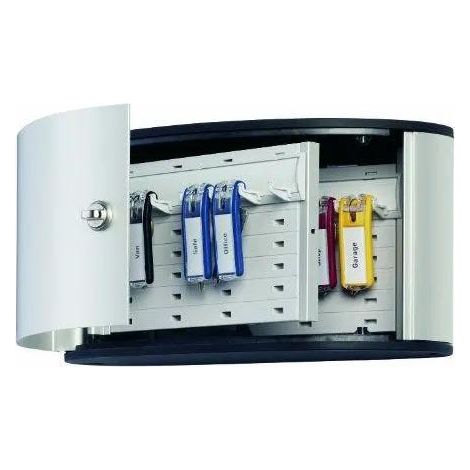 Duradero Caja de llaves en aluminio plateado para 12 llaves