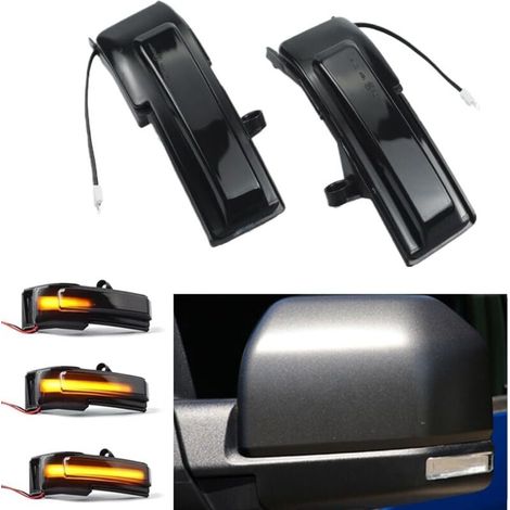 Lentille fumée Feu clignotant séquentiel dynamique LED Marqueur latéral Rétroviseur Clignotant pour F-ord F150 2015 2016 2017 2018 2019 2020