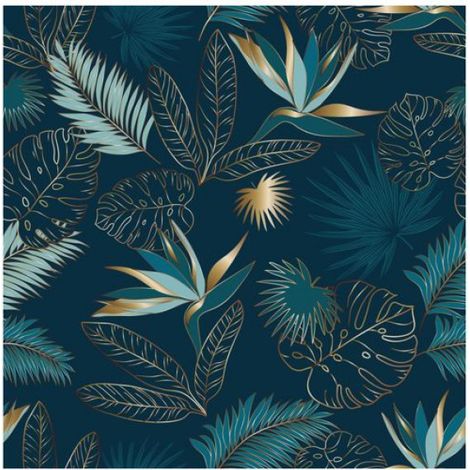 Nappe Polyester - - Vahina Paon Sur Cintre - 140x240cm - Bleu Paon - Lavable (1/5)